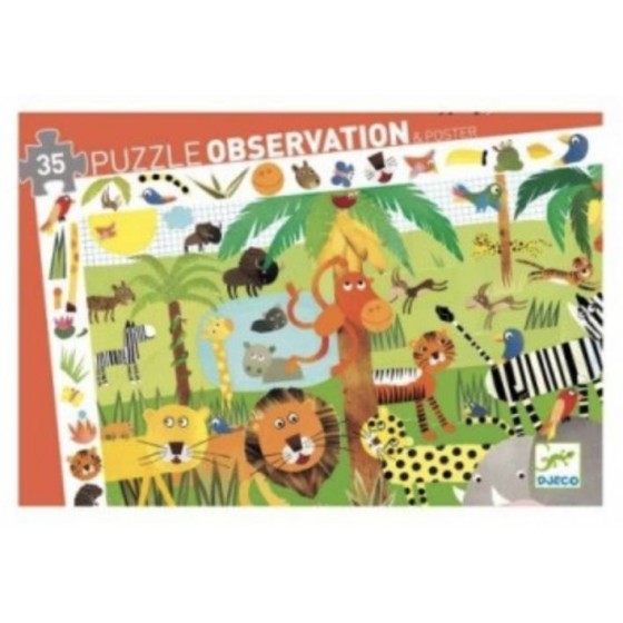 Puzzle Observation Jungle 35 pièces