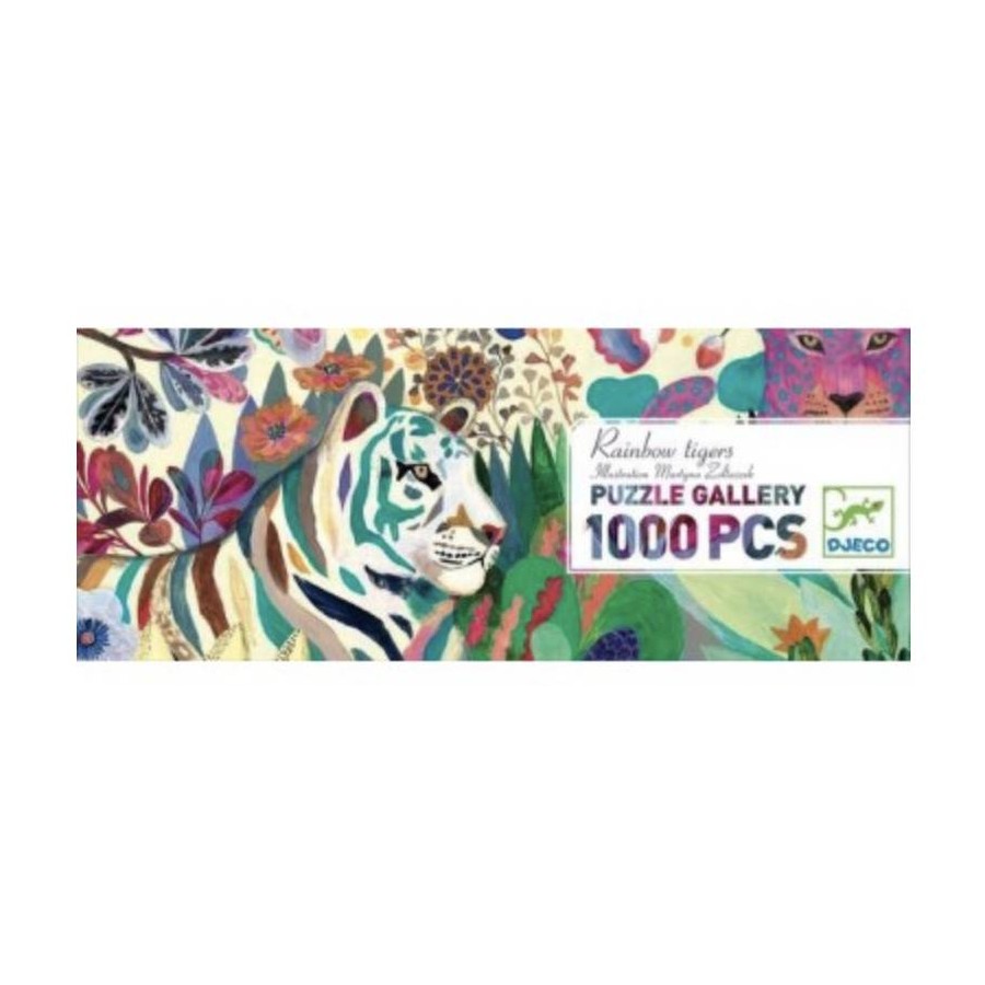 Puzzle gallery rainbow tiger 1000 pièces djeco