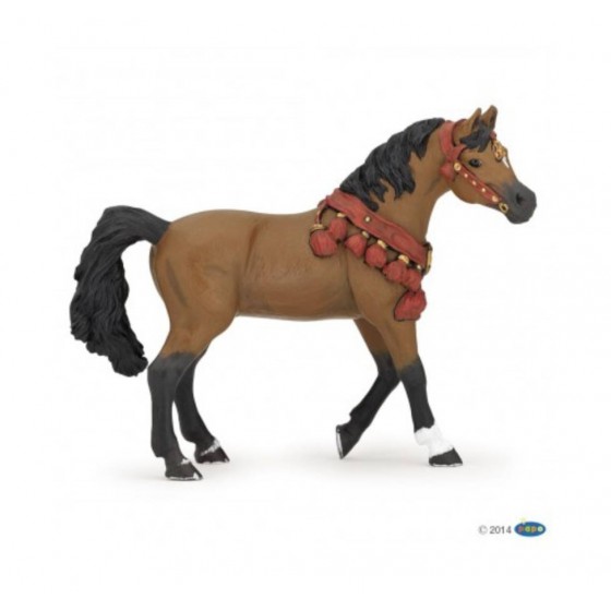 Figurine cheval arabe en tenue de parade
