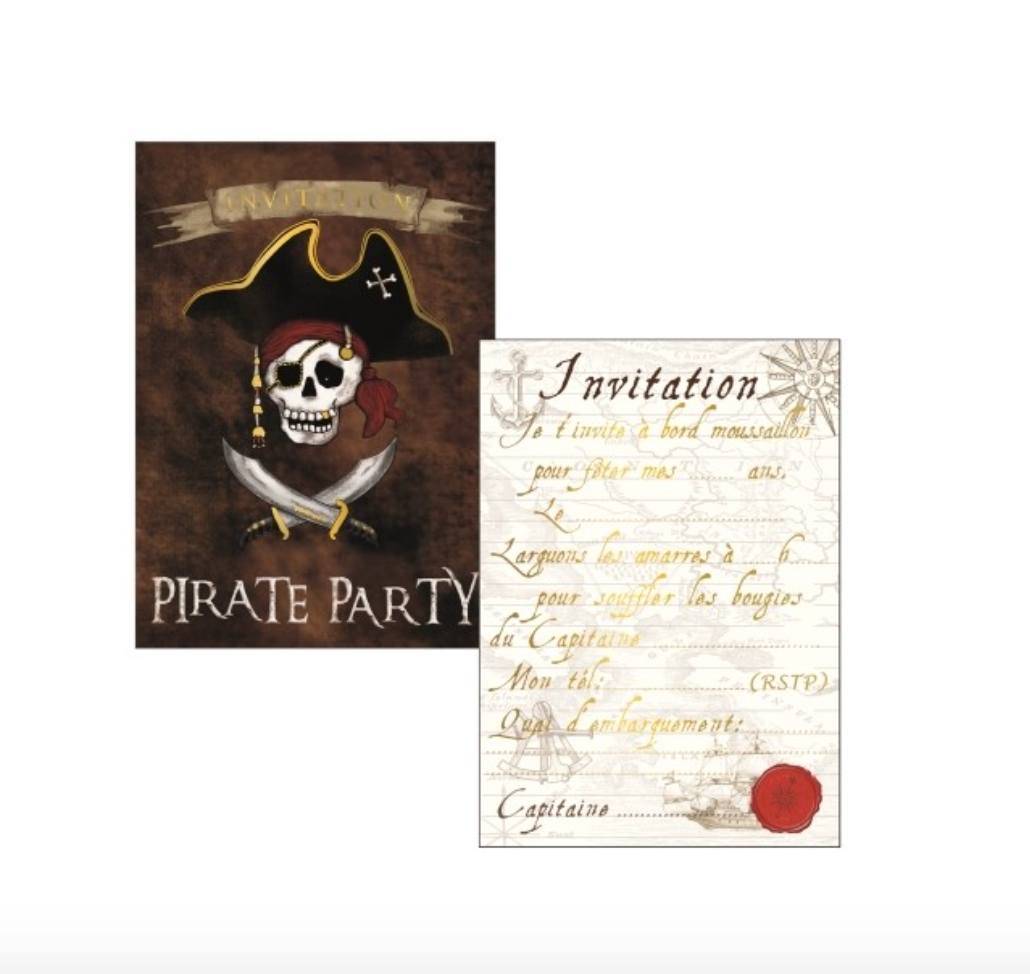 Invitation Anniversaire Garcon Pirate Party Cartesdart