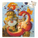 Puzzle silhouette Vaillant et le dragon 54 pièces
