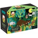Puzzle glow in the dark in the forest mudpuppy