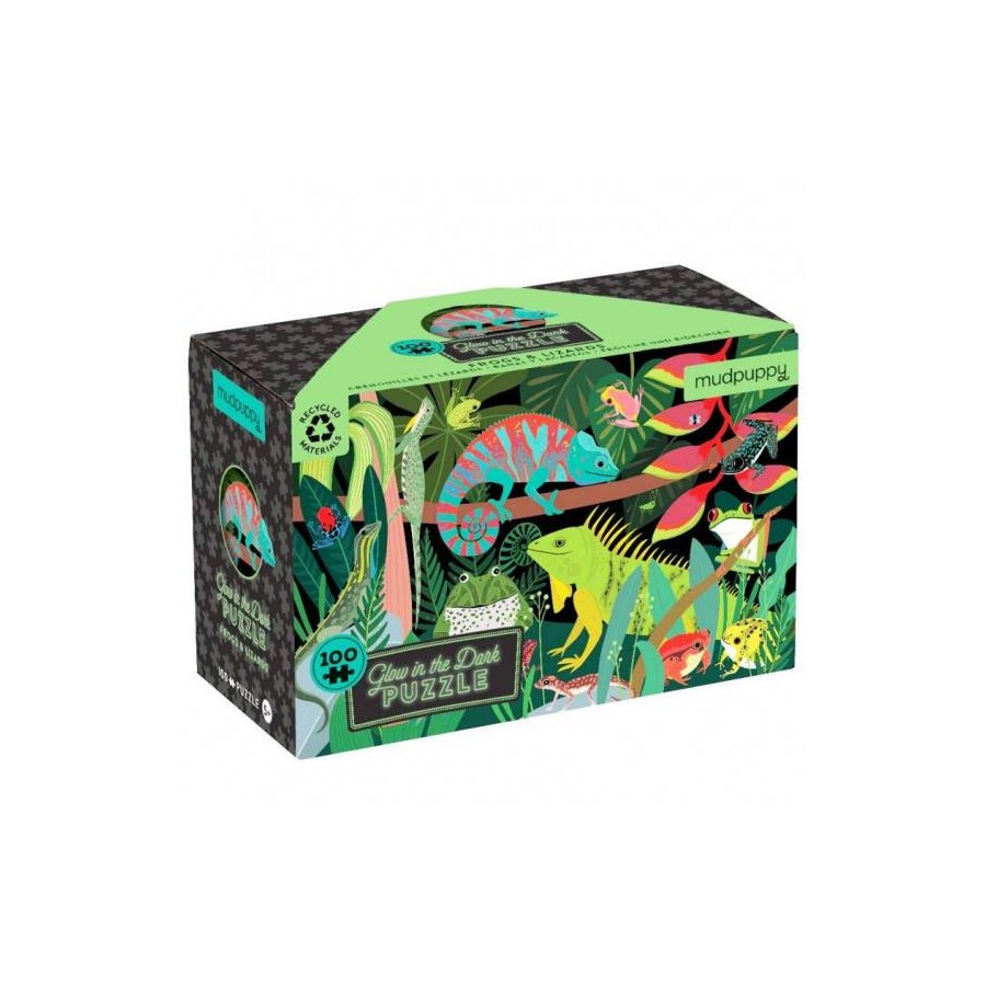 Puzzle glow in the dark grenouilles et lézards