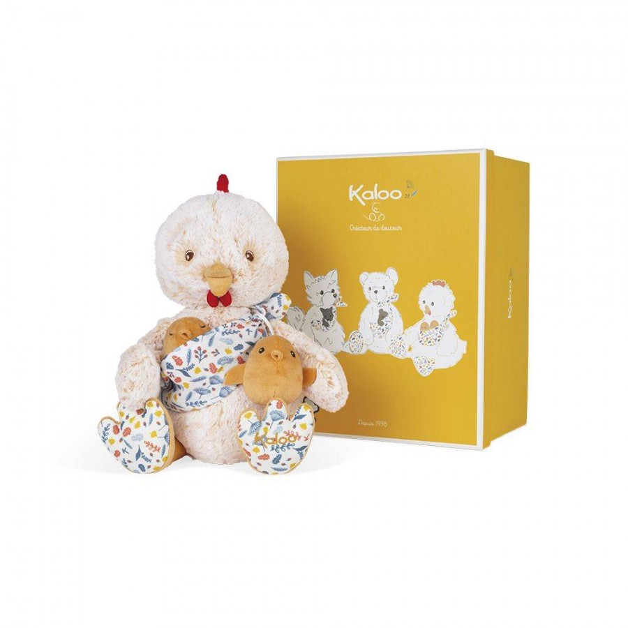 Linoo peluche papa poule paul 35 cm Kaloo