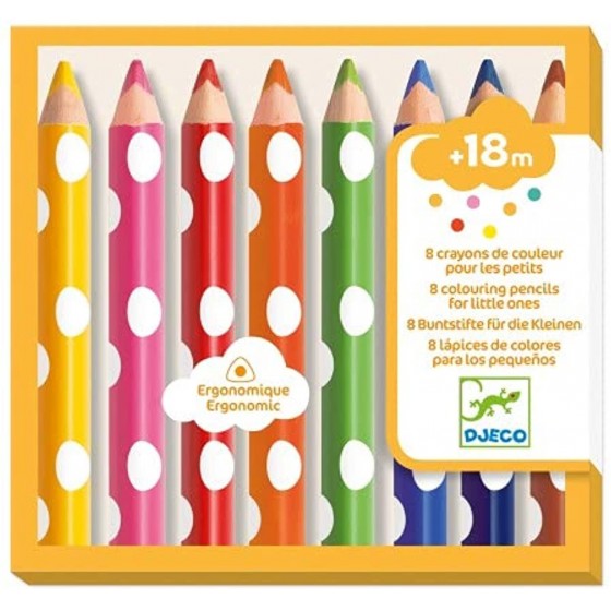 8 crayons de couleurs pour les petits