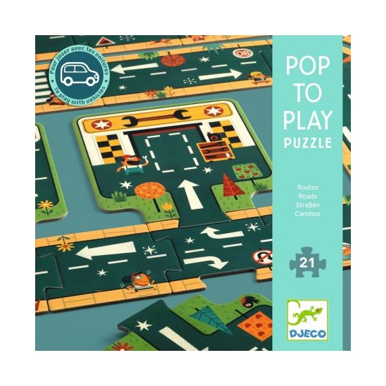 PUZZLE POP TO PLAY - ROUTES 21 PIÈCES