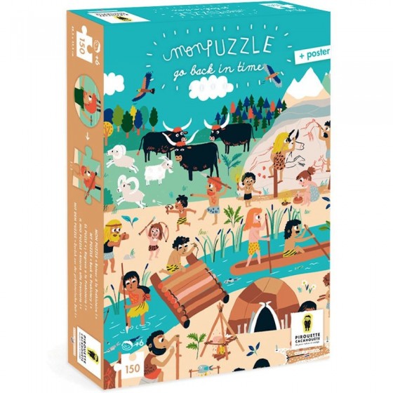 Puzzle 150 pièces Préhistoire - Pirouette Cacahouète