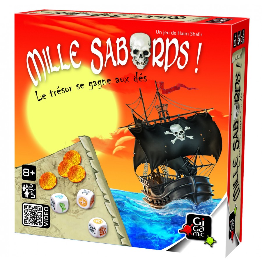 Jeu de socété Mille sabords Gigamic jeu de dés