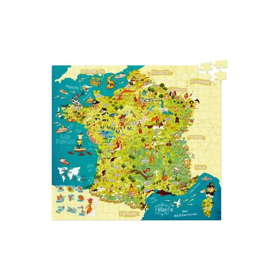 Puzzle Carte des Merveilles de France - 300pcs