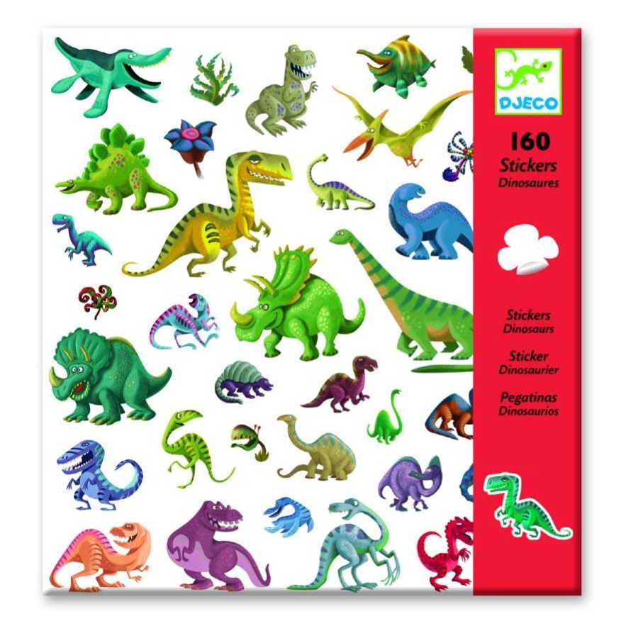 160 stickers dinosaures djeco