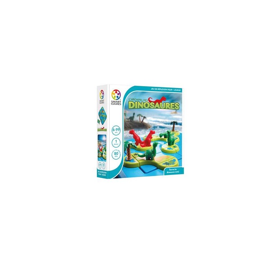 SmartGames - L'archipel des Dinosaures - Jeu de voyage - Casse-tête