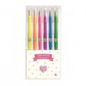 6 stylos gel fluos lovely paper Djeco
