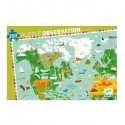 Puzzle observation tour du monde 200 pces Djeco