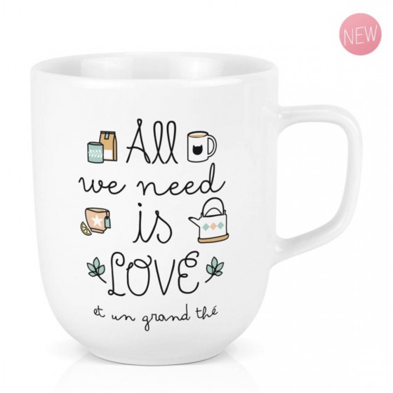 Maxi Mug All we need is love et un grand café