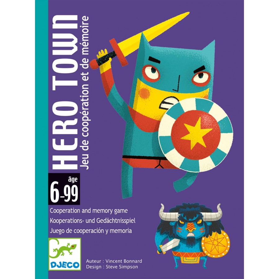 Jeu de cartes Hero town Djeco jeu de coopération et de  mémoire